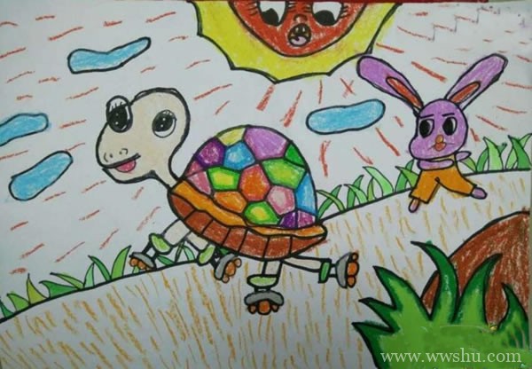 龟兔赛跑儿童画