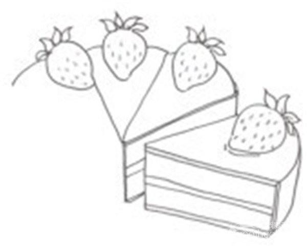 儿童画草莓蛋糕基础教程步骤图
