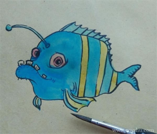 水彩小鱼儿童画基础教程