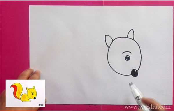 儿童水粉画松鼠怎么画？