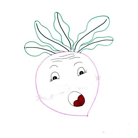 儿童水彩画大萝卜画法步骤
