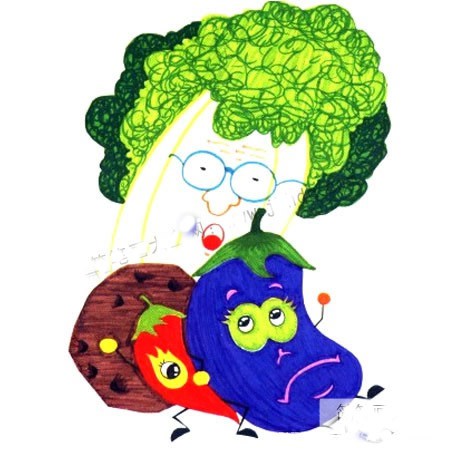 蔬菜水彩画步骤图