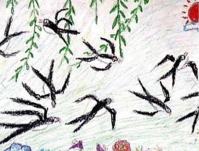 春天里的小燕子儿童画