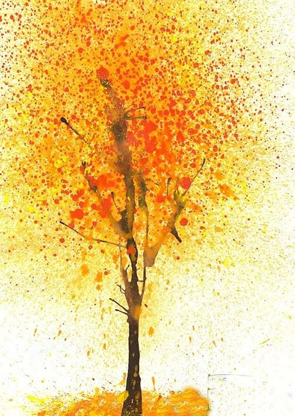 秋天的树图片儿童画