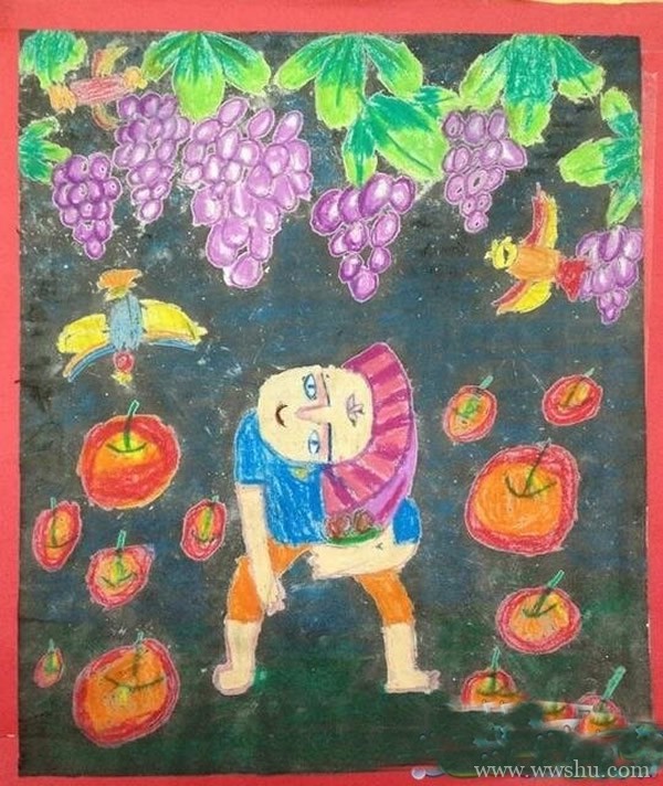儿童画《丰收的秋天》