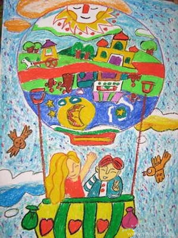 绿色家园儿童画三年级作品欣赏