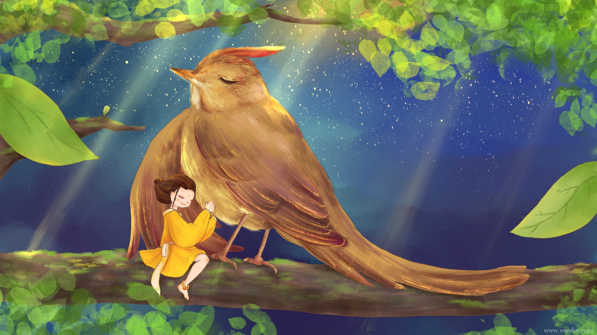 动物的童话故事300字：喜欢唱歌的小鸟