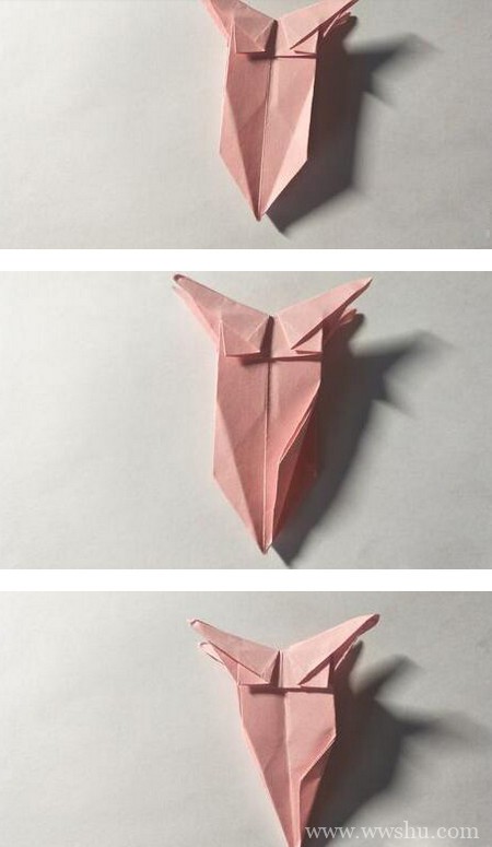 五角星花折纸教程图解