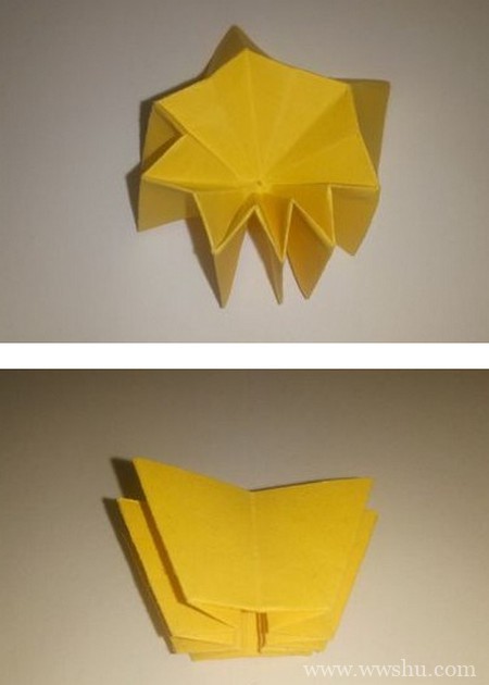 折纸太阳花详细详细步骤图解