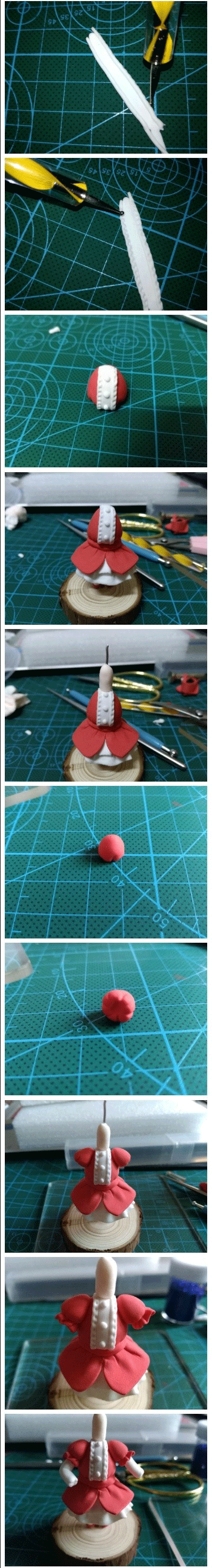 具体粘土小红帽人偶的手工制作步骤