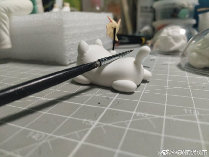 粘土小猫咪笔架手工制作具体教程