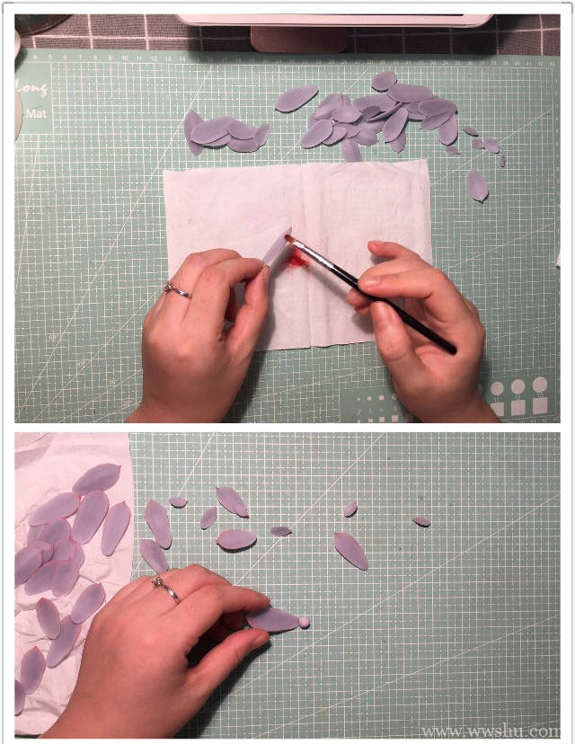 淡紫色超漂亮的粘土小多肉手工制作步骤教学