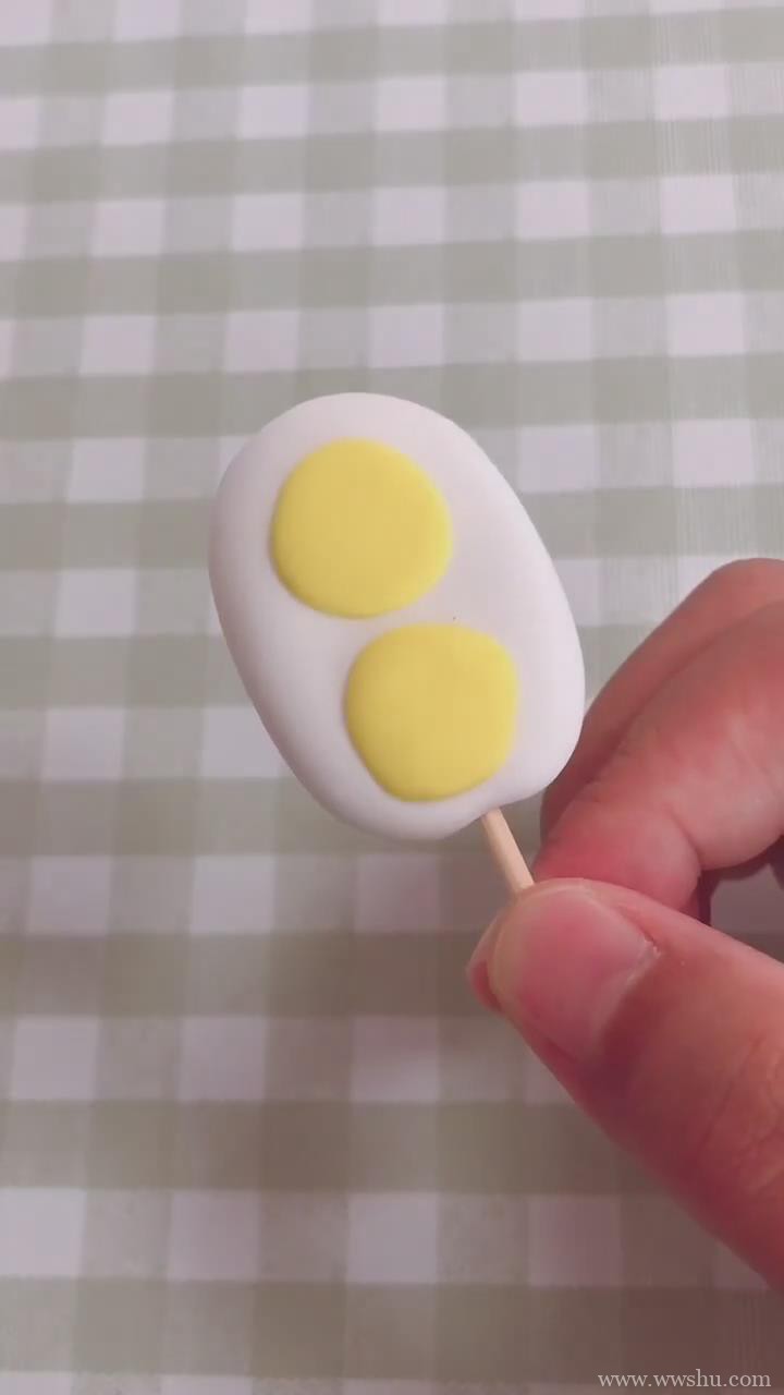 双黄蛋冰激凌粘土雪糕的手工制作具体教程