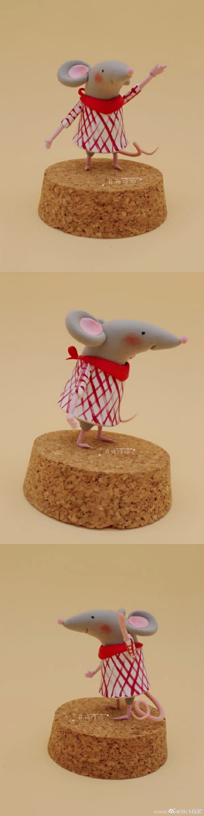 可爱的粘土小老鼠作品欣赏