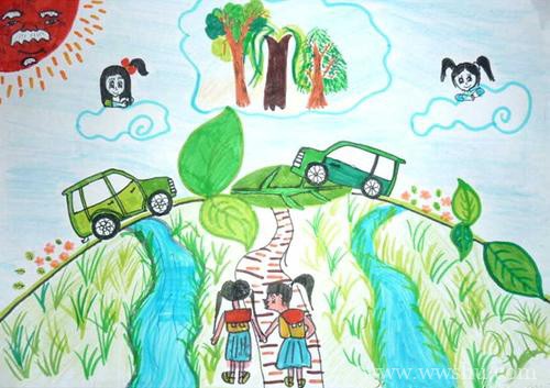 保护地球儿童画创想画获奖