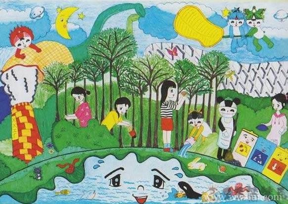爱护,保护地球儿童画简单创想画