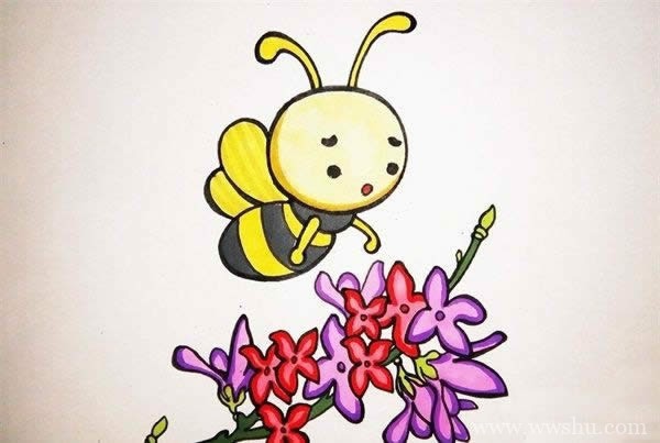 蜜蜂采蜜的简笔画_蜜蜂采蜜的简笔画如何画