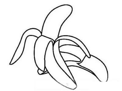剥开的香蕉如何画_剥开的香蕉简笔画步骤图解&amp;#8203;
