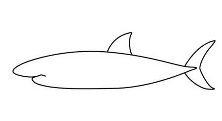 大白鲨简笔画简单画法 大白鲨简笔画如何画