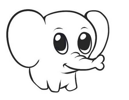 可爱小象简笔画教程 大象简笔画可爱又简单
