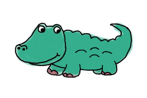 鳄鱼简笔画如何画简单画法彩色