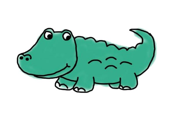 鳄鱼简笔画如何画简单画法彩色