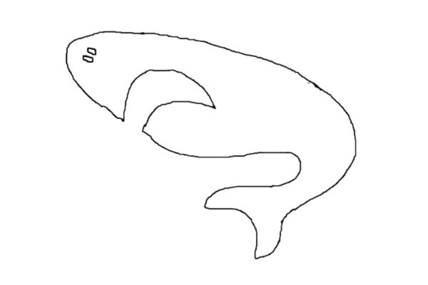 鲨鱼简笔画如何画简单凶狠 彩色画法