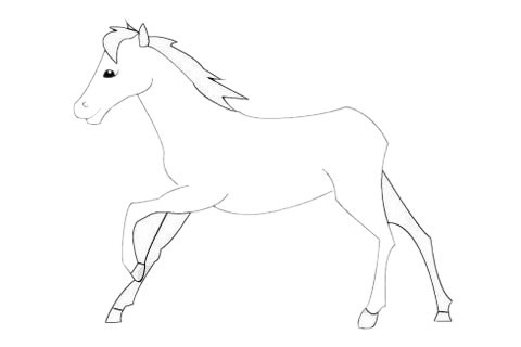 马的简笔画如何画简单又漂亮
