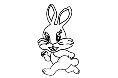 卡通兔子简笔画如何画简单又可爱 彩色画法