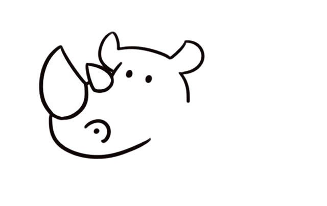 犀牛简笔画如何画简单又漂亮 彩色画法