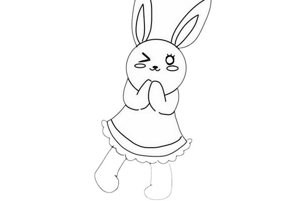 兔子简笔画如何画简单_啃萝卜的兔子简笔画步骤教程
