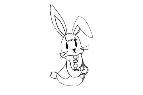 卡通兔子简笔画带颜色_兔子简笔画如何画简单又漂亮