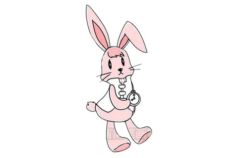 卡通兔子简笔画带颜色_兔子简笔画如何画简单又漂亮