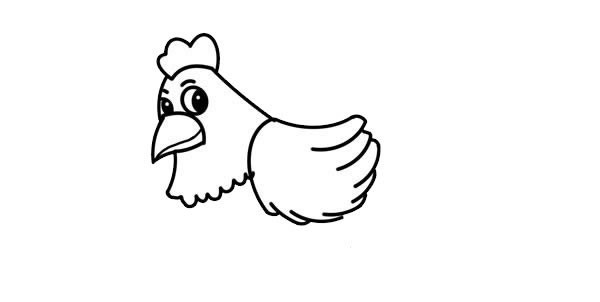 母鸡简笔画彩色可爱_母鸡简笔画如何画简单画法