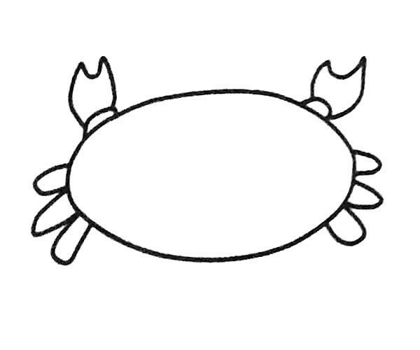 螃蟹简笔画简单画法可爱