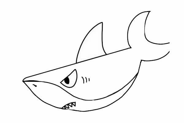 鲨鱼简笔画如何画简单又漂亮