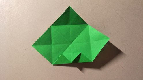 实用折纸教学 双叶书签教程图解