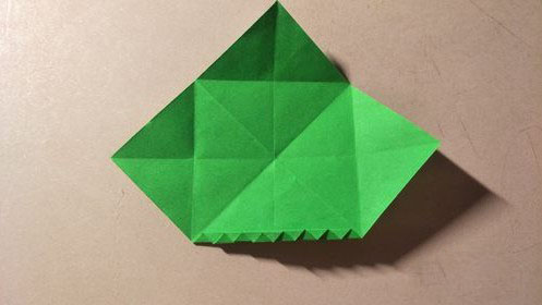 实用折纸教学 双叶书签教程图解