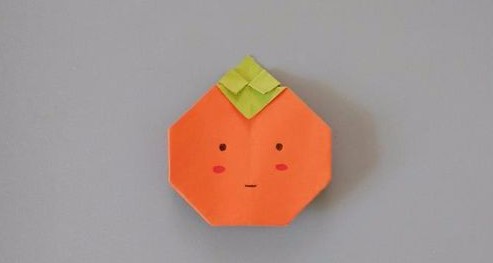 简单折纸教程 可爱的柿子怎么折