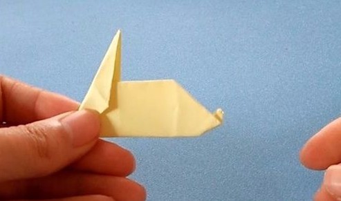 儿童简单折纸 平面小兔的折纸教程