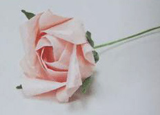 S.K.玫瑰折纸步骤图解 漂亮的玫瑰花怎么折